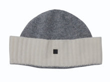 画像をギャラリービューアに読み込む, 極美品 CHANEL シャネル スポーツライン ビーニー ニットキャップ ニット帽 ココマーク カシミヤ グレー アイボリー 中古 4b007988