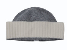 画像をギャラリービューアに読み込む, 極美品 CHANEL シャネル スポーツライン ビーニー ニットキャップ ニット帽 ココマーク カシミヤ グレー アイボリー 中古 4b007988