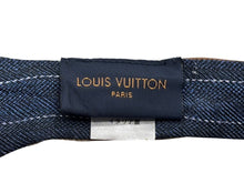画像をギャラリービューアに読み込む, LOUIS VUITTON ルイヴィトン シルク モノグラムパターン バンドー 3D ツイリー スカーフ M76931 ネイビー ゴールド 美品 中古 4b007989