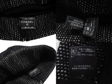 画像をギャラリービューアに読み込む, 新品同様 CHANEL シャネル ビーニー ニットキャップ ニット帽 AA8449 ロゴ カシミヤ ブラック ホワイト 中古 4b007994