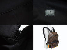 画像をギャラリービューアに読み込む, LOUIS VUITTON ルイヴィトン LVラバー ディスカバリー バックパック PM M57965 ブラウン PVC レザー ブラック金具 美品 中古 4b07998