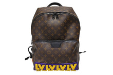 画像をギャラリービューアに読み込む, LOUIS VUITTON ルイヴィトン LVラバー ディスカバリー バックパック PM M57965 ブラウン PVC レザー ブラック金具 美品 中古 4b07998