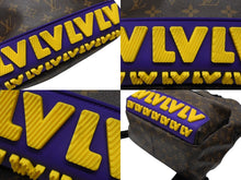 画像をギャラリービューアに読み込む, LOUIS VUITTON ルイヴィトン LVラバー ディスカバリー バックパック PM M57965 ブラウン PVC レザー ブラック金具 美品 中古 4b07998