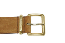 Load image into Gallery viewer, 極美品 MIUMIU ミュウミュウ スウェードレザー ロゴバックルベルト 5CC536 サイズ36/90 全長約122.5cm ブラウン 中古 4b008039