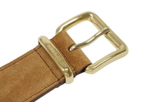 Load image into Gallery viewer, 極美品 MIUMIU ミュウミュウ スウェードレザー ロゴバックルベルト 5CC536 サイズ36/90 全長約122.5cm ブラウン 中古 4b008039