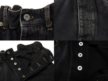 Load image into Gallery viewer, 極美品 MIU MIU ミュウミュウ 21年 ウエストギャザー テーパード ジーンズ デニムパンツ ボトムス GWP329 ブラック サイズ25 中古 4b008040