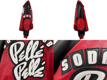 画像をギャラリービューアに読み込む, 新品 未使用品 pellepelle ペレペレ CLASSIC SODA レザー ジャケット レッド ブラック サイズ2XL 中古 4b008041