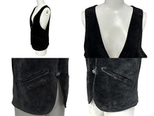 Load image into Gallery viewer, CHROME HEARTS クロムハーツ CLASSIC 2B SUD VEST クラシック2Bスウェードベスト サイズM クロスボールボタン ブラック 美品 中古 4b008044