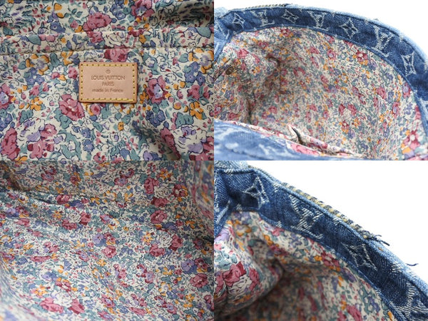 Very good condition LOUIS VUITTON Patchwork Posty Messenger Bag M95374 Monogram Denim Blue Used 4b008049
