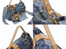 画像をギャラリービューアに読み込む, 極美品 LOUIS VUITTON ルイヴィトン パッチワーク ポスティ メッセンジャーバッグ M95374 モノグラムデニム ブルー 中古 4b008049