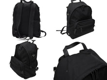 画像をギャラリービューアに読み込む, PRADA プラダ リュック バックパック 2VZ066 トライアングルロゴ ナイロン ブラック シルバー金具 良品 中古 4b008056