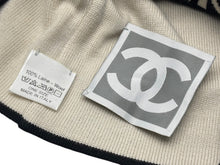 画像をギャラリービューアに読み込む, CHANEL シャネル Embroidered CC Logo Beanie ビーニー ニットキャップ ONE SIZE スポーツライン ココマーク ブラック 美品 中古 4b008061