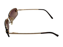 画像をギャラリービューアに読み込む, 極美品 CHANEL シャネル リムレス サングラス ココマーク メタル ラインストーン 4093-B ブラック ゴールド金具 サイズ56◻︎16 中古 4b008072