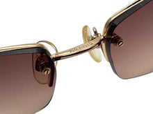 画像をギャラリービューアに読み込む, 極美品 CHANEL シャネル リムレス サングラス ココマーク メタル ラインストーン 4093-B ブラック ゴールド金具 サイズ56◻︎16 中古 4b008072