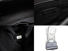 画像をギャラリービューアに読み込む, CHANEL シャネル トップハンドル フラップバッグ ハンドバッグ 29番台 ココハンドル ココマーク シルバー カーフレザー 美品 中古 4b008073