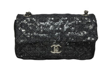 画像をギャラリービューアに読み込む, 極美品 CHANEL シャネル マトラッセ23 Sフラップ Wチェーンショルダーバッグ 12番台 ココマーク スパンコール シルバー金具 中古 4b008075