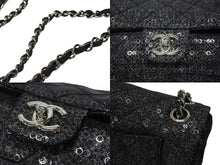 画像をギャラリービューアに読み込む, 極美品 CHANEL シャネル マトラッセ23 Sフラップ Wチェーンショルダーバッグ 12番台 ココマーク スパンコール シルバー金具 中古 4b008075