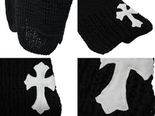 画像をギャラリービューアに読み込む, 新品未使用 CHROME HEARTS クロムハーツ Cashmere Cross Patch Sweater カシミヤ クロスパッチセーター ONE SIZE シルバー925 中古 4b008083