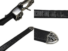 画像をギャラリービューアに読み込む, CHROME HEARTS クロムハーツ BLT CLASSIC 3PC クラシック3PC レザーベルト 全長約108cm スターリングシルバー 美品 中古 4b008085