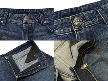 画像をギャラリービューアに読み込む, 極美品 CHROME HEARTS クロムハーツ CHクロスパッチ デニムショーツ ショートパンツ サイズ30 7パッチ インディゴブルー 中古 4b008087