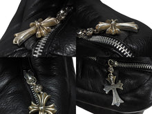 画像をギャラリービューアに読み込む, 極美品 CHROME HEARTS クロムハーツ 3D CH PLUS PILLOW LEATHER 3D CHプラス レザークッション ブラック シルバー925 中古 4b008089