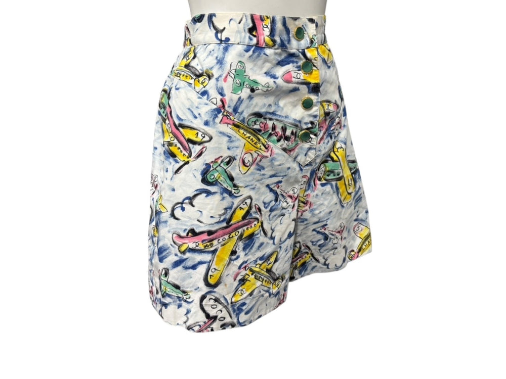 CHANEL 16SS Shorts Airline Airplane Coco Mark Multicolor External Buttons No Quality Indication Tag Good Condition Used 4b008093