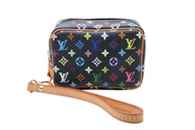 Load image into Gallery viewer, 極美品 LOUIS VUITTON ルイヴィトン ポーチ トゥルース ワピティ ポーチ M58034 モノグラム マルチカラー ブラック 村上隆 中古 4b008103