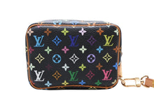 Load image into Gallery viewer, 極美品 LOUIS VUITTON ルイヴィトン ポーチ トゥルース ワピティ ポーチ M58034 モノグラム マルチカラー ブラック 村上隆 中古 4b008103