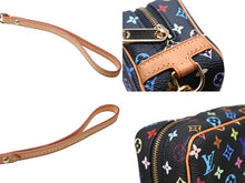 Load image into Gallery viewer, 極美品 LOUIS VUITTON ルイヴィトン ポーチ トゥルース ワピティ ポーチ M58034 モノグラム マルチカラー ブラック 村上隆 中古 4b008103