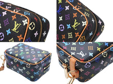 Load image into Gallery viewer, 極美品 LOUIS VUITTON ルイヴィトン ポーチ トゥルース ワピティ ポーチ M58034 モノグラム マルチカラー ブラック 村上隆 中古 4b008103