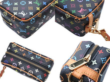 Load image into Gallery viewer, 極美品 LOUIS VUITTON ルイヴィトン ポーチ トゥルース ワピティ ポーチ M58034 モノグラム マルチカラー ブラック 村上隆 中古 4b008103