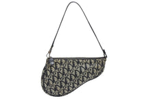 Load image into Gallery viewer, CHRISTIAN DIOR クリスチャンディオール サドルポーチ ワンショルダーバッグ MC 0052 トロッター ブラック ガリアーノ期 美品 中古 4b008104