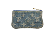 画像をギャラリービューアに読み込む, LOUIS VUITTON ルイヴィトン ポシェット クレ コインケース M95343 モノグラム デニム ブルー 良品 中古 4b008105