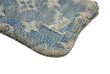 画像をギャラリービューアに読み込む, LOUIS VUITTON ルイヴィトン ポシェット クレ コインケース M95343 モノグラム デニム ブルー 良品 中古 4b008105