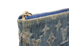 画像をギャラリービューアに読み込む, LOUIS VUITTON ルイヴィトン ポシェット クレ コインケース M95343 モノグラム デニム ブルー 良品 中古 4b008105