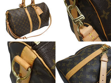 画像をギャラリービューアに読み込む, LOUIS VUITTON ルイヴィトン キーポル バンドリエール45 ボストンバッグ M41418 モノグラム ブラウン ゴールド金具 美品 中古 4b008106