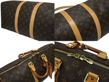 画像をギャラリービューアに読み込む, LOUIS VUITTON ルイヴィトン キーポル バンドリエール45 ボストンバッグ M41418 モノグラム ブラウン ゴールド金具 美品 中古 4b008106