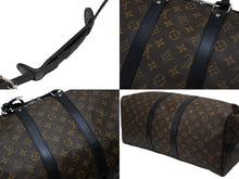 画像をギャラリービューアに読み込む, LOUIS VUITTON ルイヴィトン キーポル バンドリエール45 ボストンバッグ M56711 モノグラムマカサーブラウン 美品 中古 4b008107