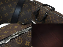 画像をギャラリービューアに読み込む, LOUIS VUITTON ルイヴィトン キーポル バンドリエール45 ボストンバッグ M56711 モノグラムマカサーブラウン 美品 中古 4b008107