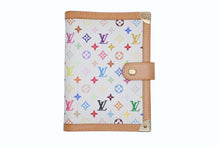 画像をギャラリービューアに読み込む, 極美品 LOUIS VUITTON ルイヴィトン アジェンダPM 手帳カバー 村上隆 R20896 モノグラム マルチカラー ホワイト ゴールド金具 中古 4b008109