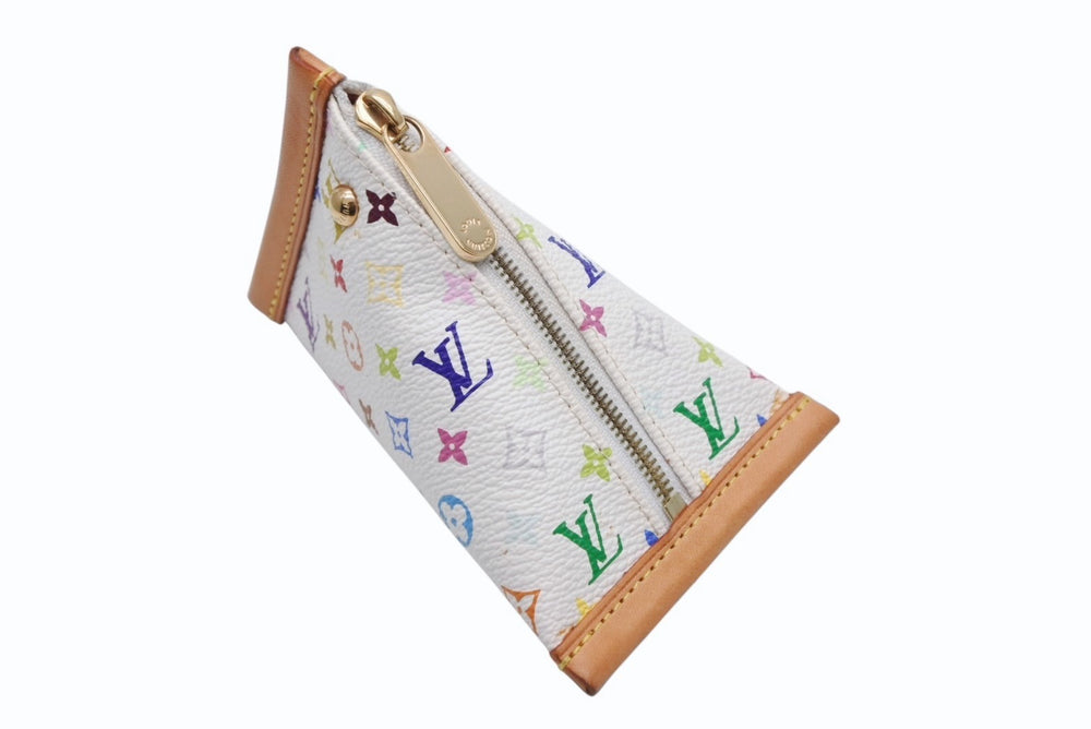LOUIS VUITTON Coin Case Berlingo Monogram Multicolor M58028 Gold Hardware Good Condition Used 4b008110