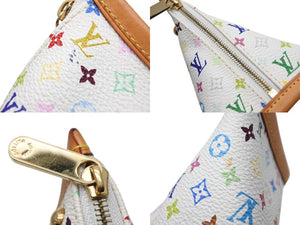 LOUIS VUITTON Coin Case Berlingo Monogram Multicolor M58028 Gold Hardware Good Condition Used 4b008110