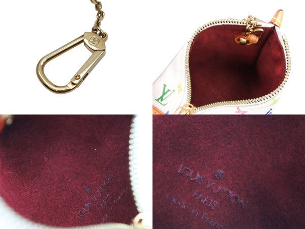 LOUIS VUITTON Coin Case Berlingo Monogram Multicolor M58028 Gold Hardware Good Condition Used 4b008110
