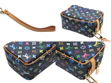 画像をギャラリービューアに読み込む, 極美品 LOUIS VUITTON ルイヴィトン ポーチ トゥルース ワピティ ポーチ M58034 モノグラム マルチカラー ブラック 村上隆 中古 4b008113