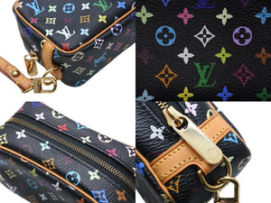 Louis Vuitton モノグラム・マルチカラー ポーチ ルイヴィトンワピティ 14144 黒 レディース モノグラムマルチカラー