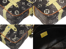 画像をギャラリービューアに読み込む, LOUIS VUITTON ルイヴィトン モノグラム トロンプイユ トロカデロ ショルダーバッグ ブラウン イエロー ベルベット 美品 中古 4b008117