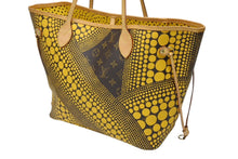 Load image into Gallery viewer, 極美品 LOUIS VUITTON ルイヴィトン トートバッグ モノグラム ネヴァーフルMM ヤヨイクサマ 草間彌生 M40685 イエロー 中古 4b008118