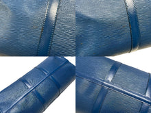 画像をギャラリービューアに読み込む, LOUIS VUITTON ルイヴィトン ボストンバッグ エピ M42965 キーポル50 keepall ブルー レザー PVC 美品 中古 4b008122