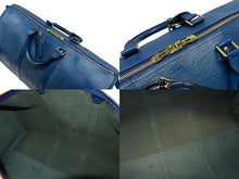 画像をギャラリービューアに読み込む, LOUIS VUITTON ルイヴィトン ボストンバッグ エピ M42965 キーポル50 keepall ブルー レザー PVC 美品 中古 4b008122