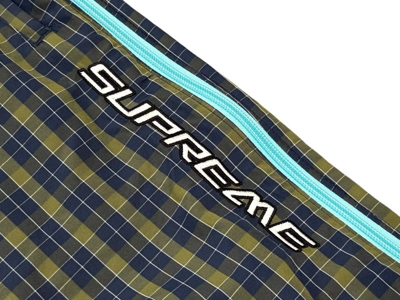 新品未使用 Supreme シュプリーム Warm Up Pant プラッドウォームアップパンツ 25FW ネイビー イエロー ミニチェック柄 サイズM 4b008130